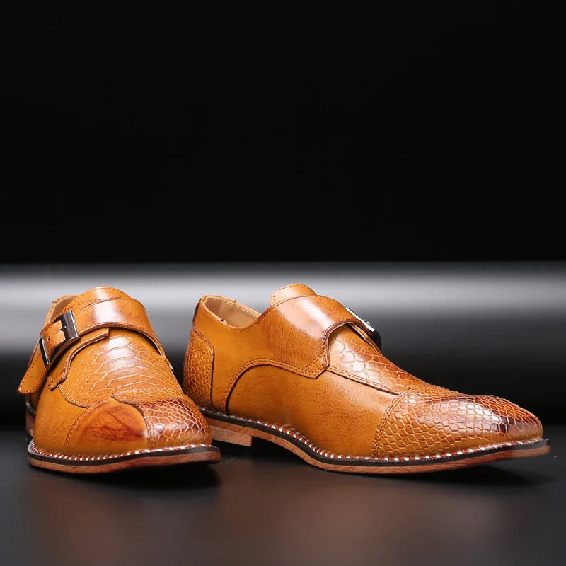 Wesley Buckle Leather Oxfords