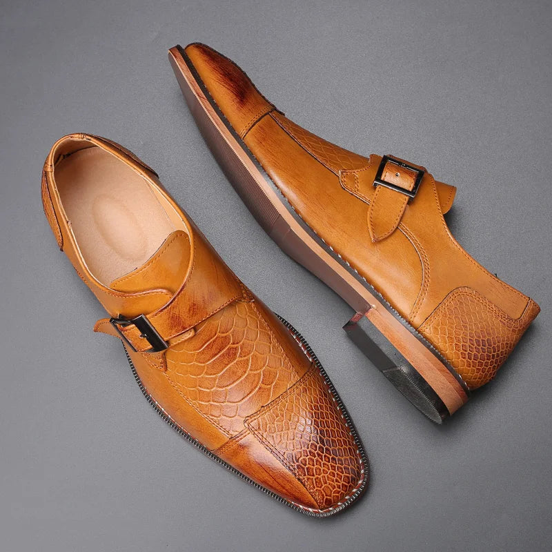 Wesley Buckle Leather Oxfords