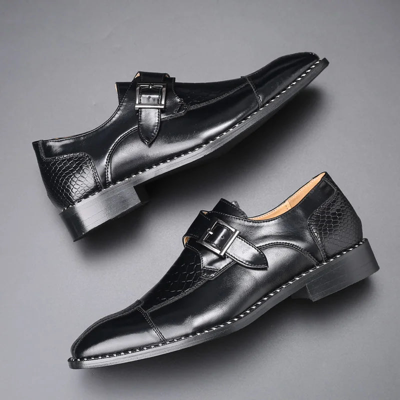 Wesley Buckle Leather Oxfords
