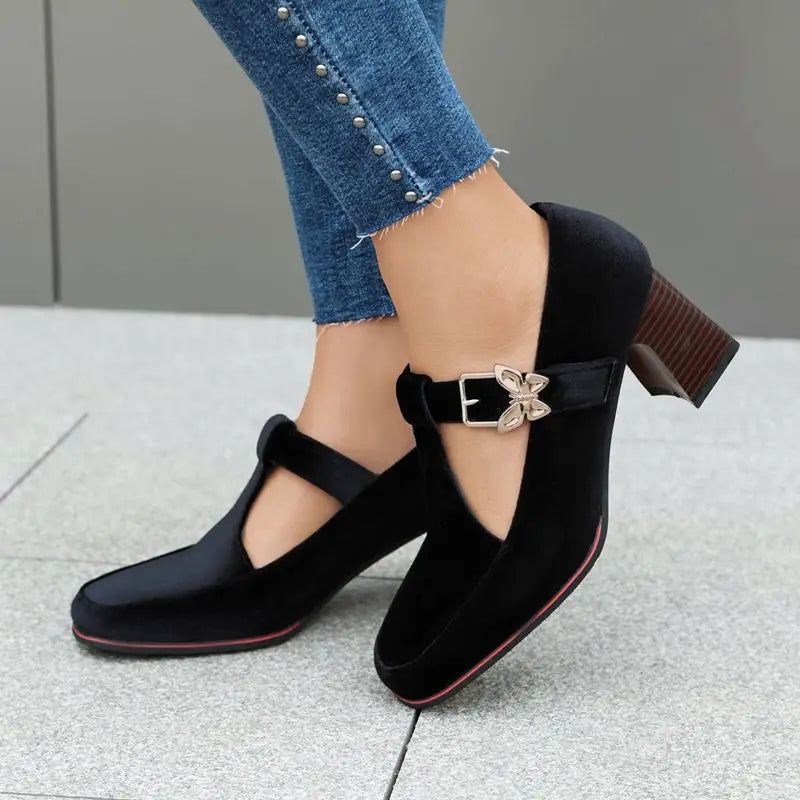 Sabrina Velvet Heels