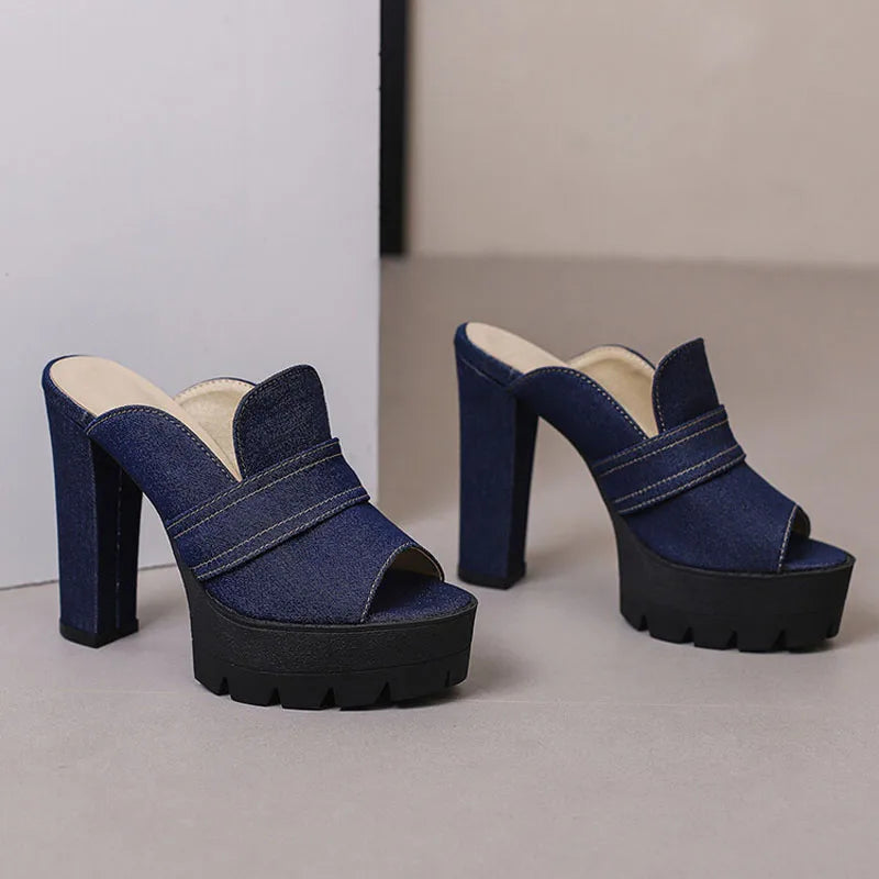 Madison Denim Platform Heels