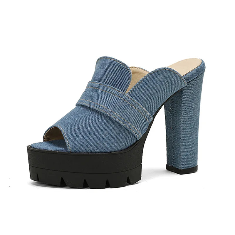 Madison Denim Platform Heels