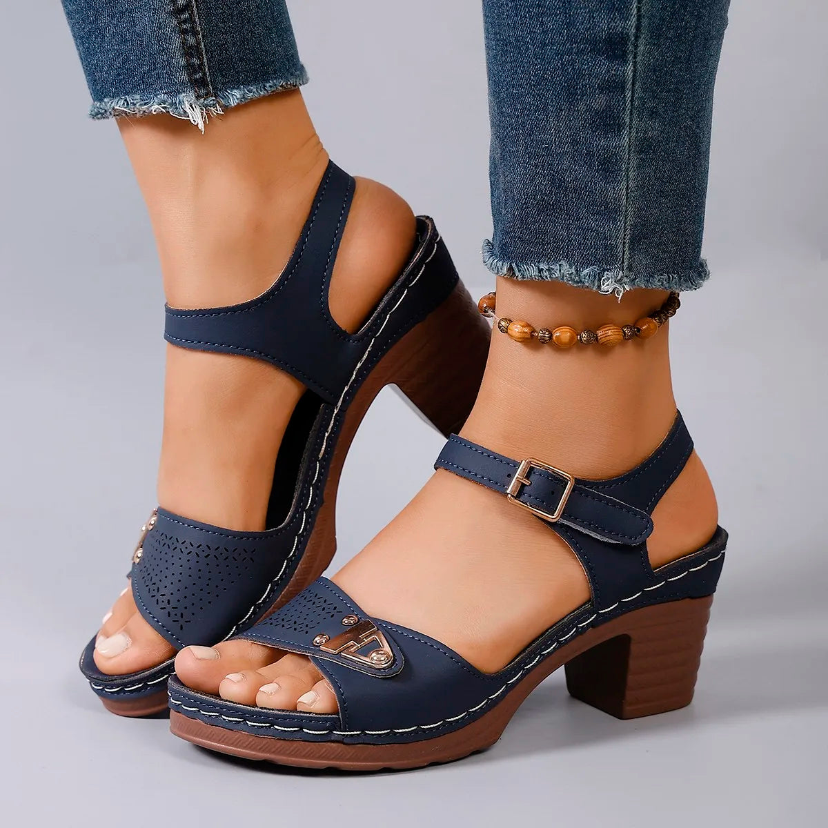Nera Block Heel Wedges