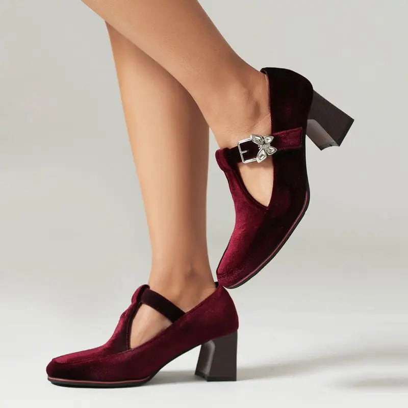 Sabrina Velvet Heels