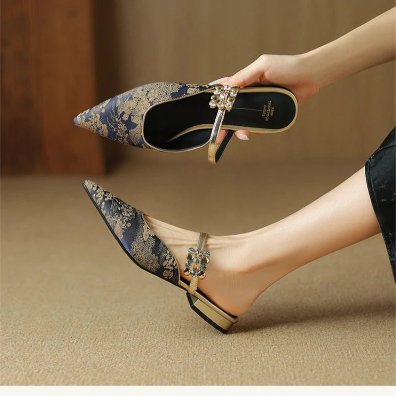 Kennedy Pointed Mule Heels