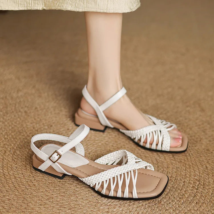 Leona Woven Heel Sandals