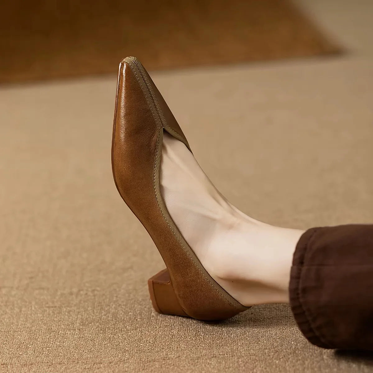 Margaret Genuine Leather Pumps