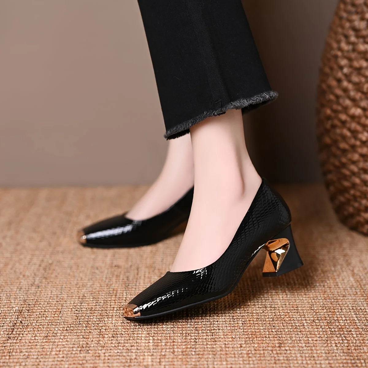 Camille Leather Heel Pumps
