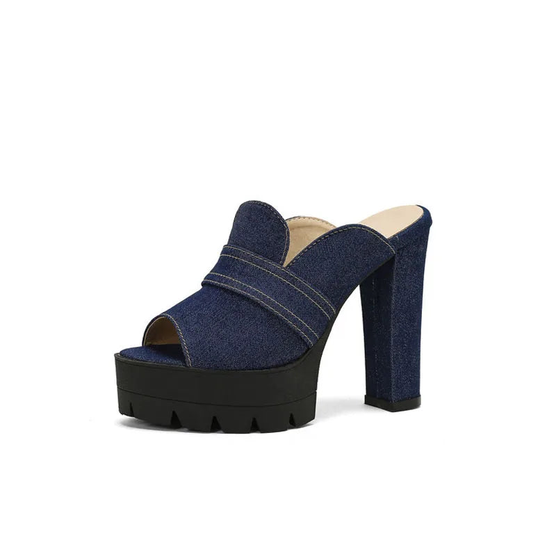 Madison Denim Platform Heels