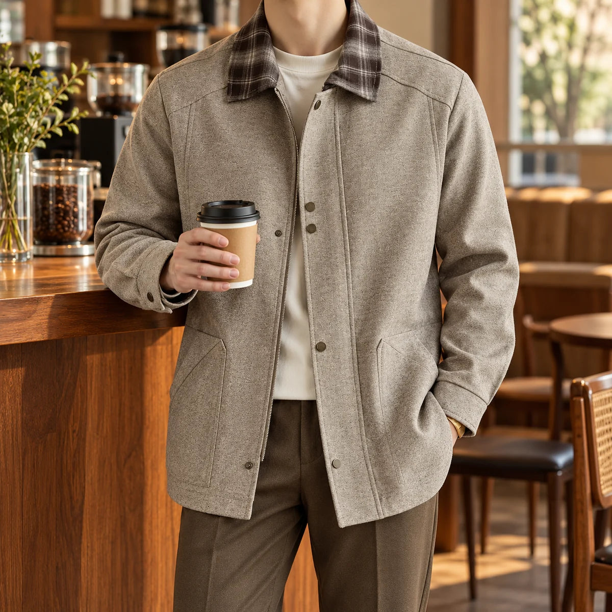Alistair Jacket Beige lifestyle