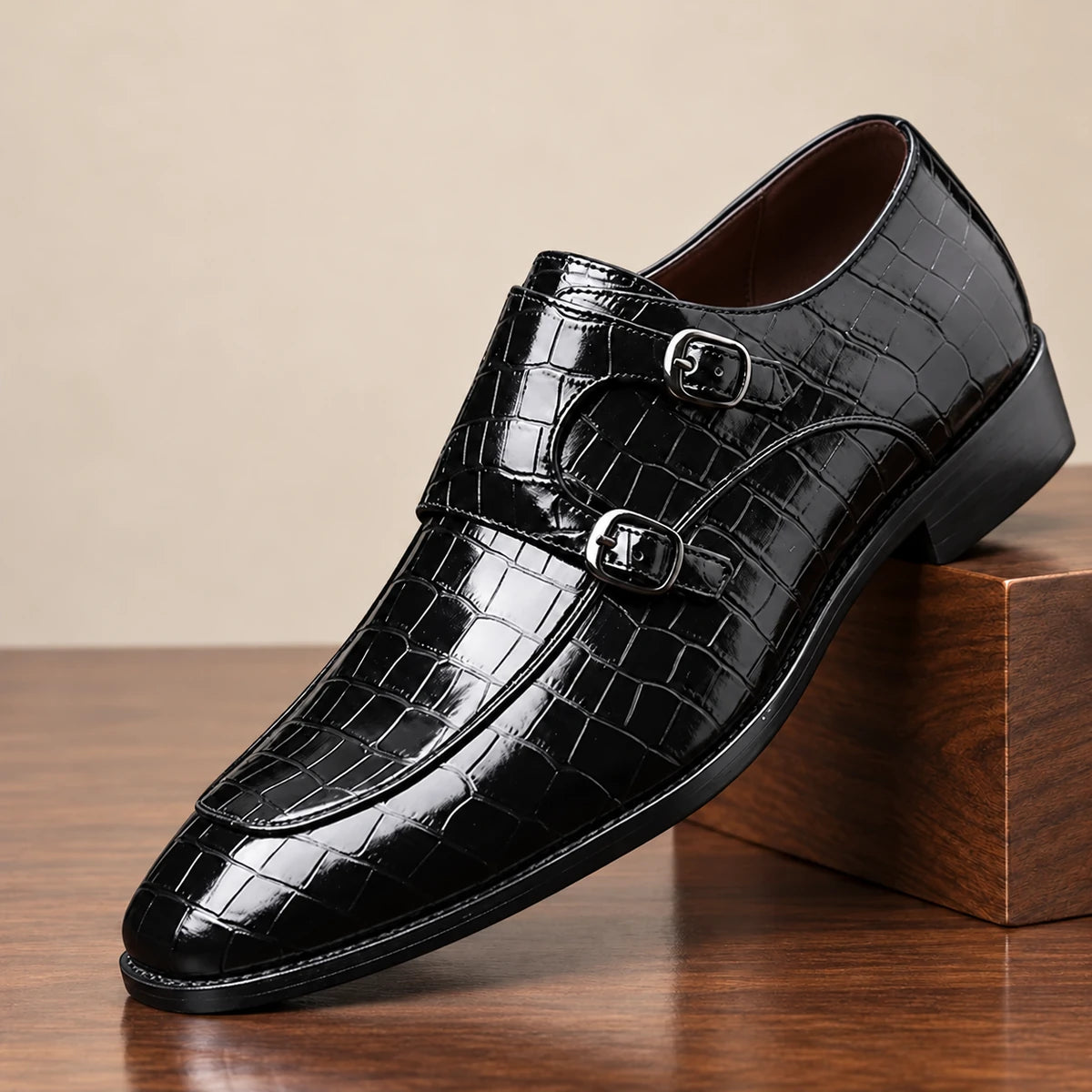 Cowhide Leather Shoes | Benedict Black 1 primary