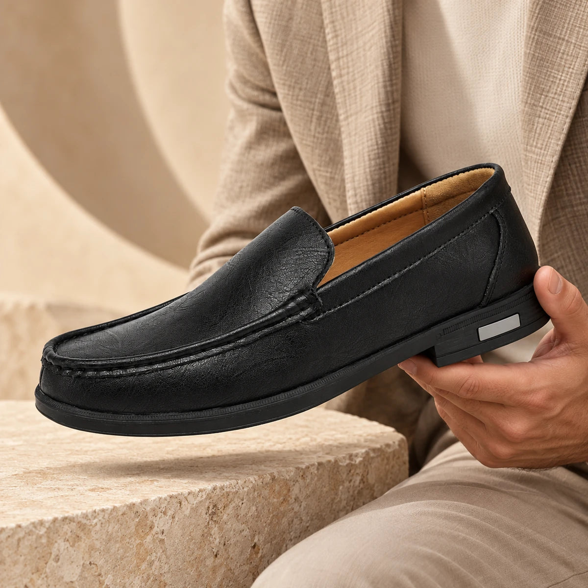 Leather Loafers | Julian Black handheld