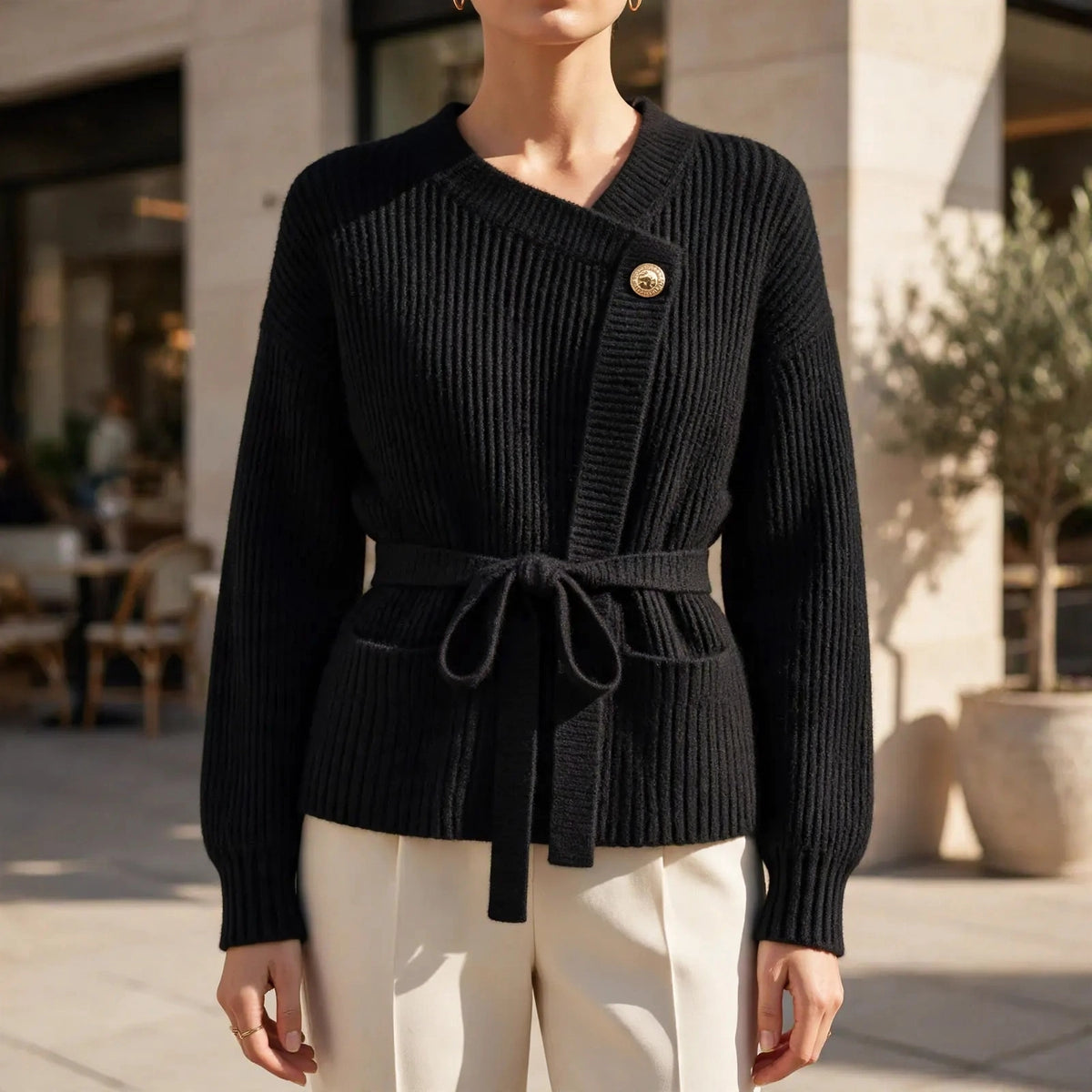 Vivienne Ribbed Wrap Cardigan
