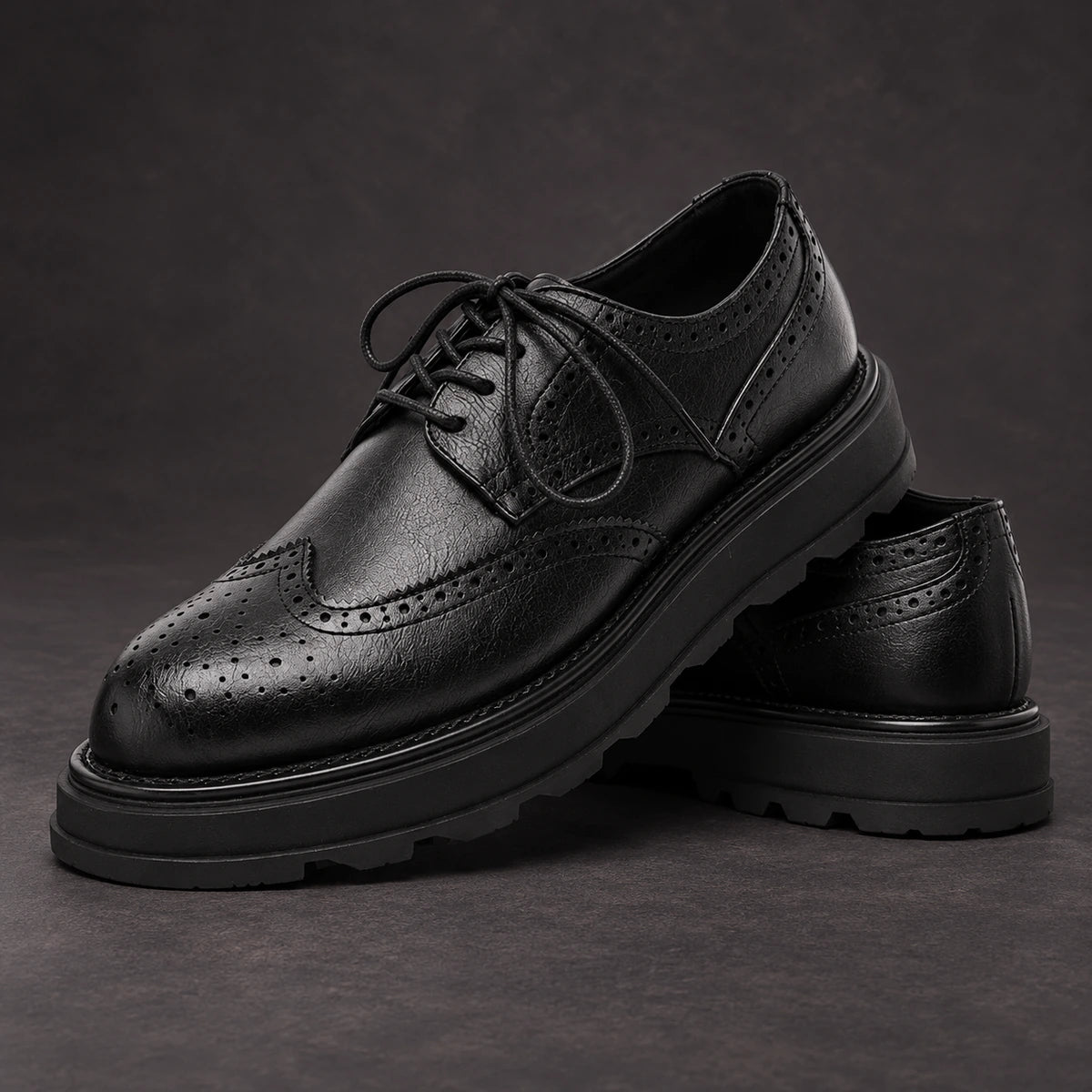 Leather Derbies | Wilfred Black stacked pair