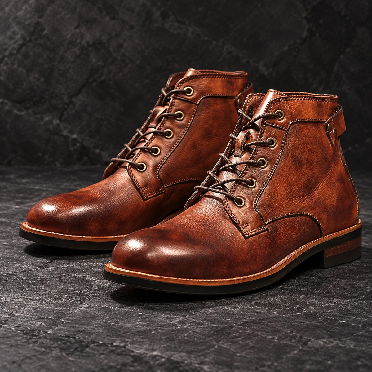 Burnished Boots | Vincent Brown front view