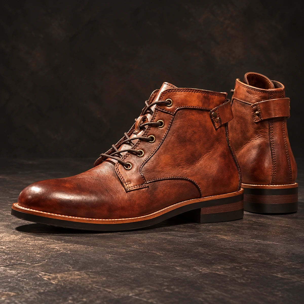 Burnished Boots | Vincent Brown side view