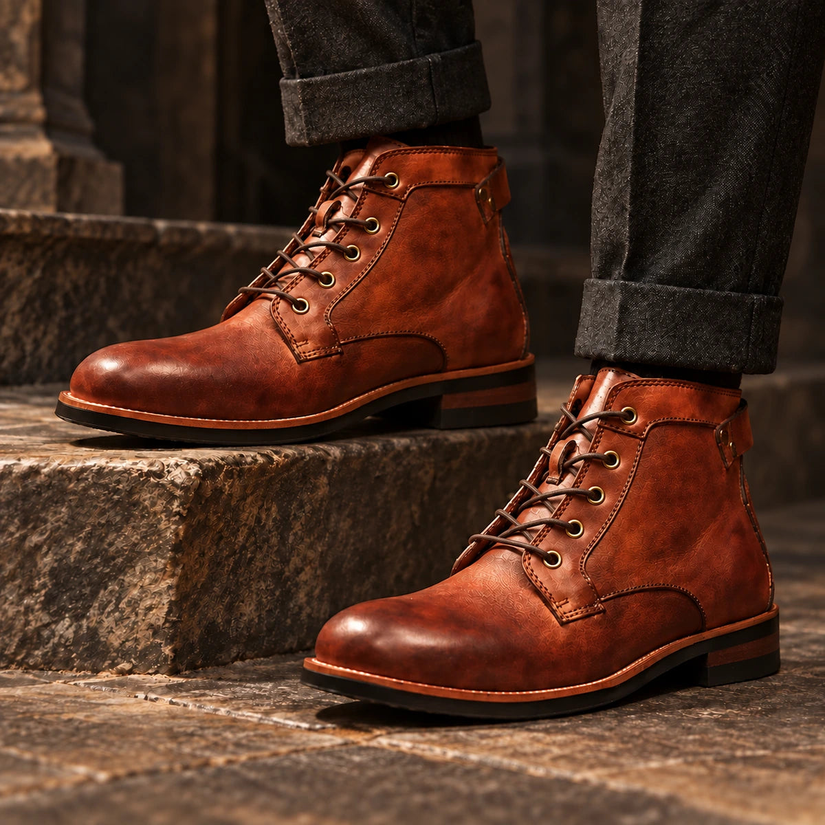 Burnished Boots | Vincent Brown worn view