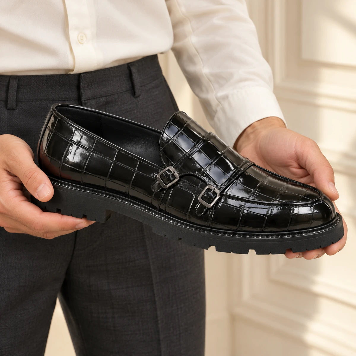 Cedric Loafers Black handheld