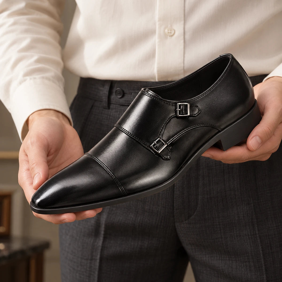 Corbin Loafers Black handheld