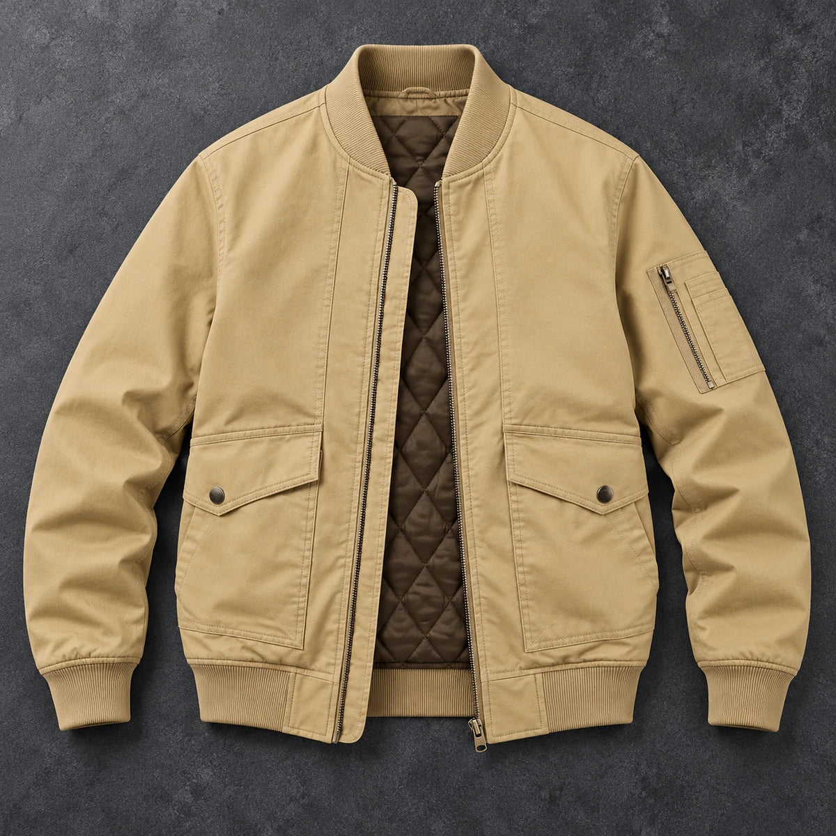 Cotton Jacket | Aksel Beige overhead