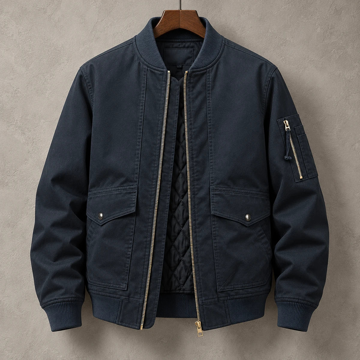 Cotton Jacket | Aksel Blue front