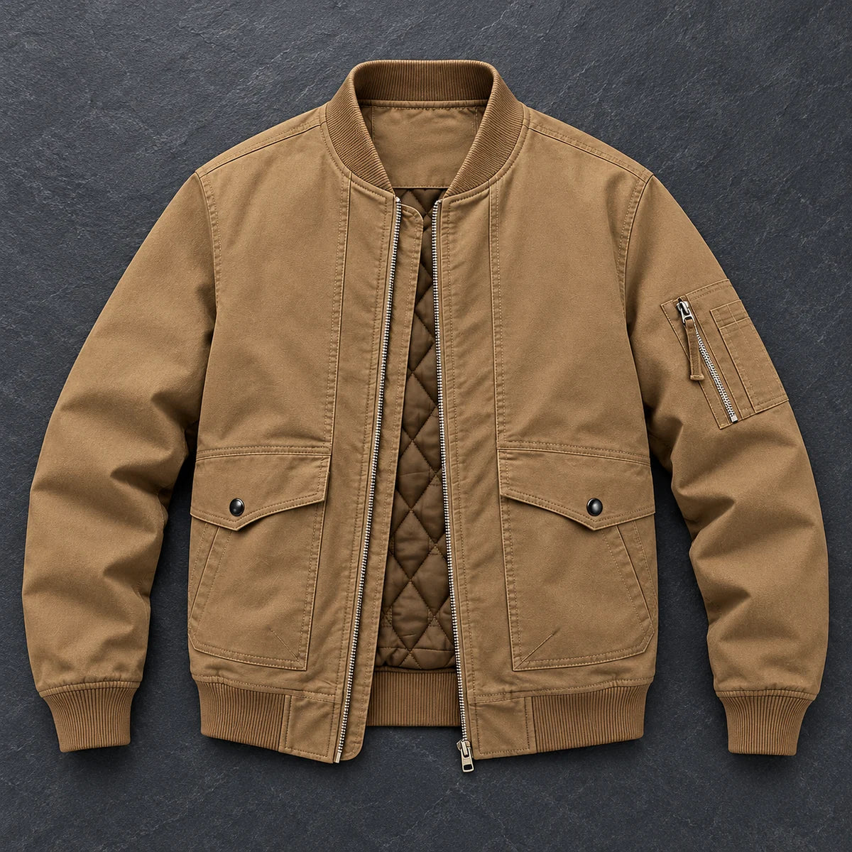 Cotton Jacket | Aksel Camel overhead