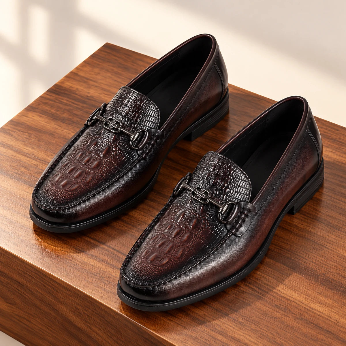 Cowhide Leather Loafers | Roland Dark Brown editorial