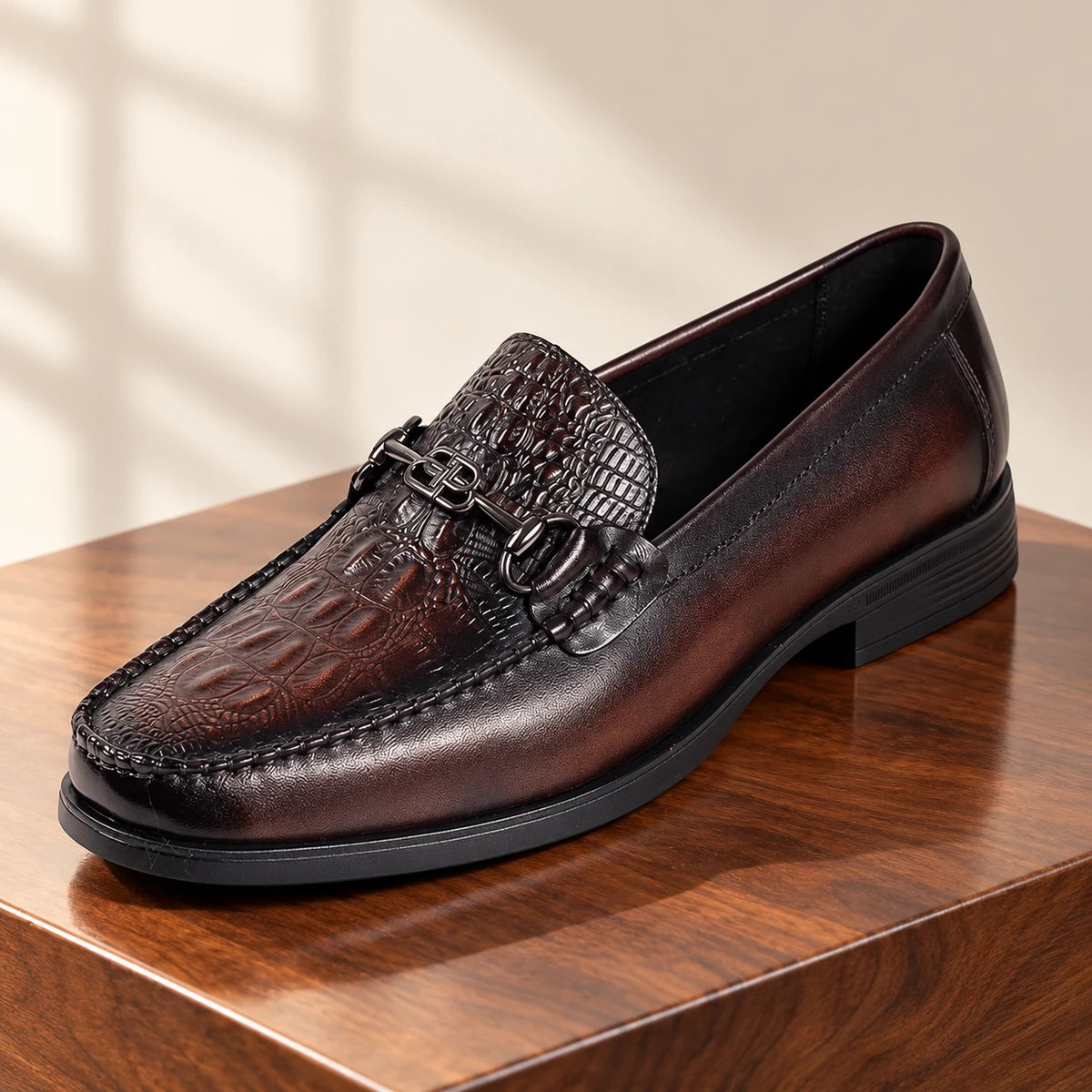Cowhide Leather Loafers | Roland Dark Brown primary