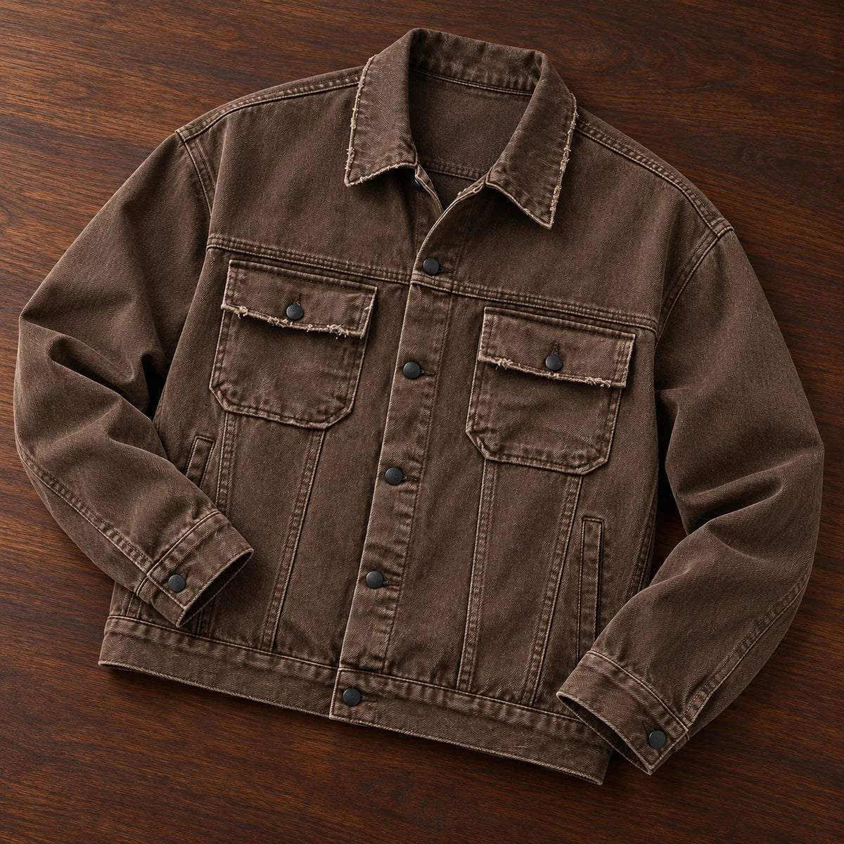 Denim Jacket | Malachy Brown overhead flatlay