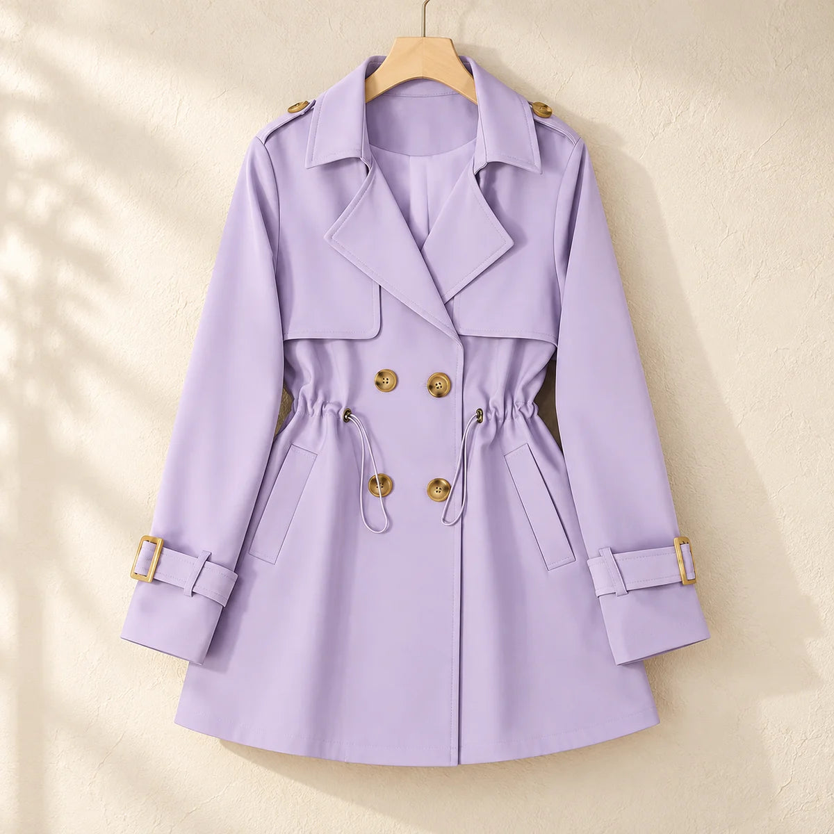 Broadcloth Trench Coat | Willa Purple front
