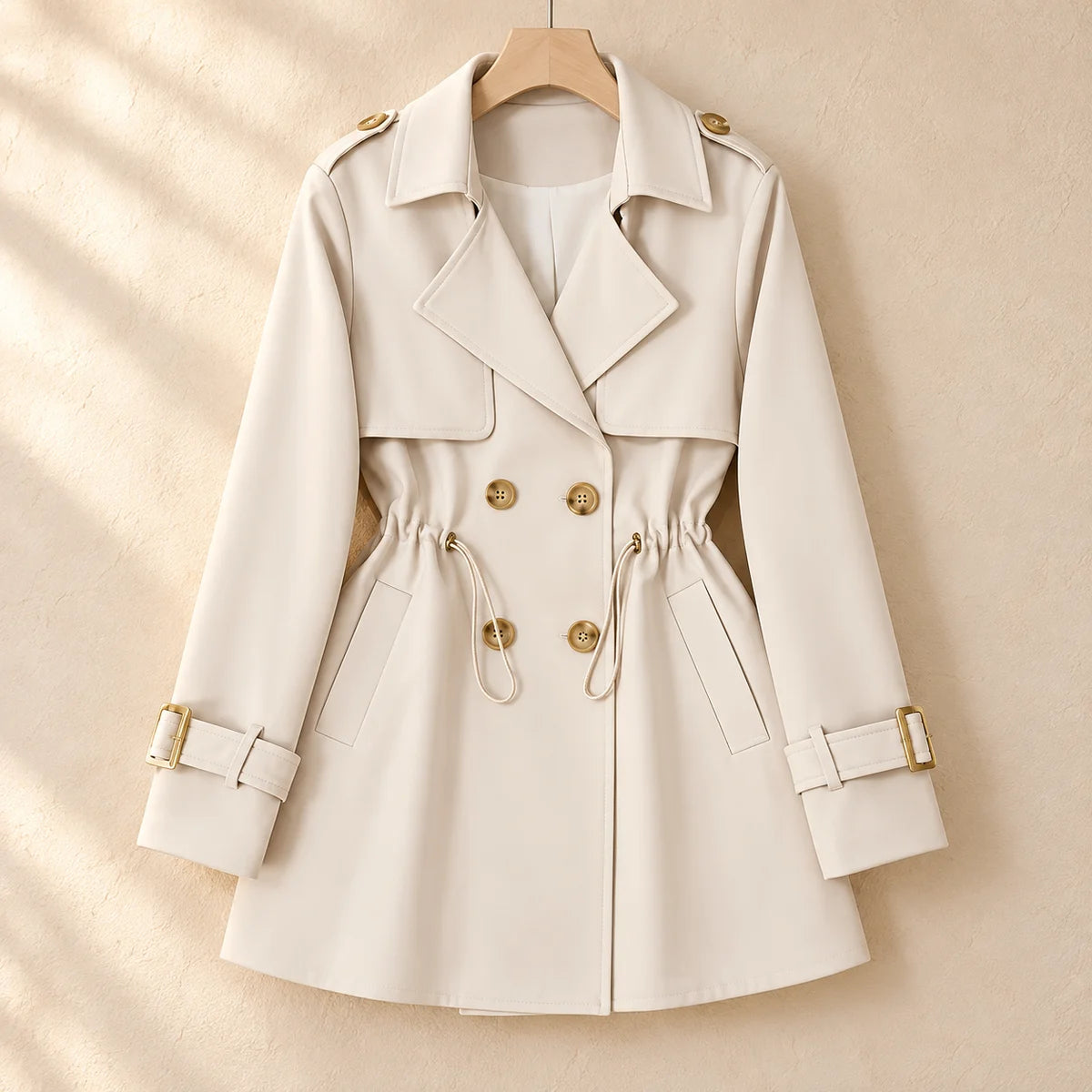Broadcloth Trench Coat | Willa White front