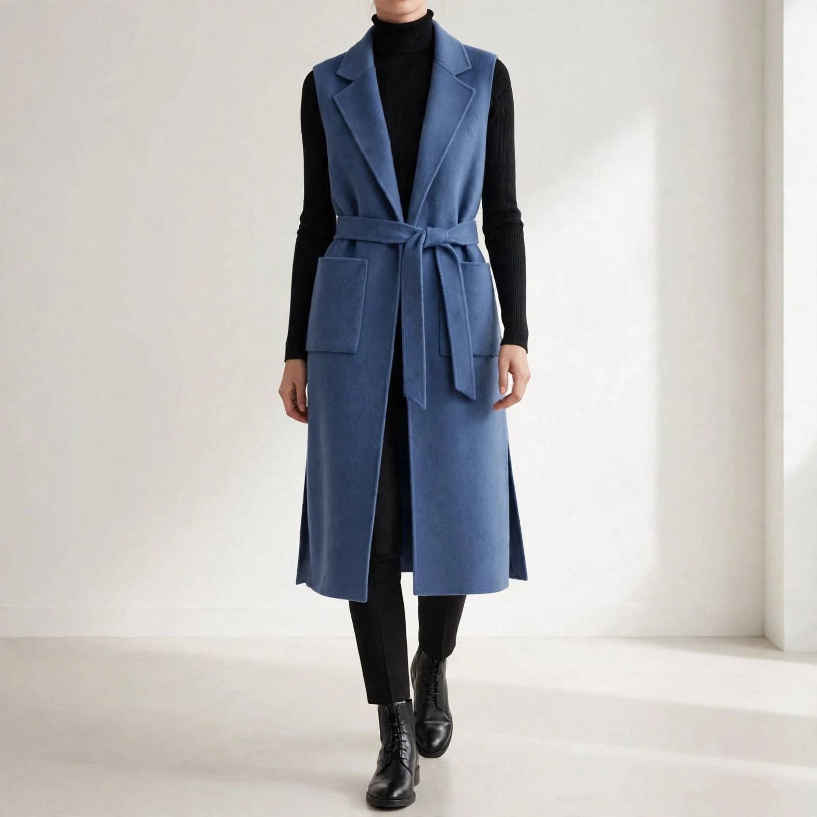 Quinn Belted Wool Vest