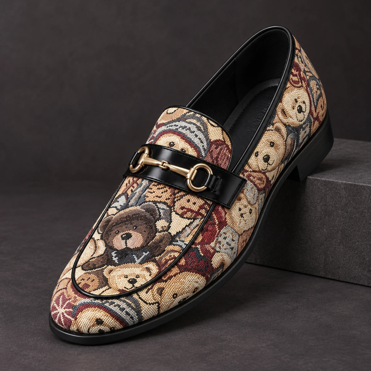 Leather Loafers | Torsten Brown diagonal pedestal