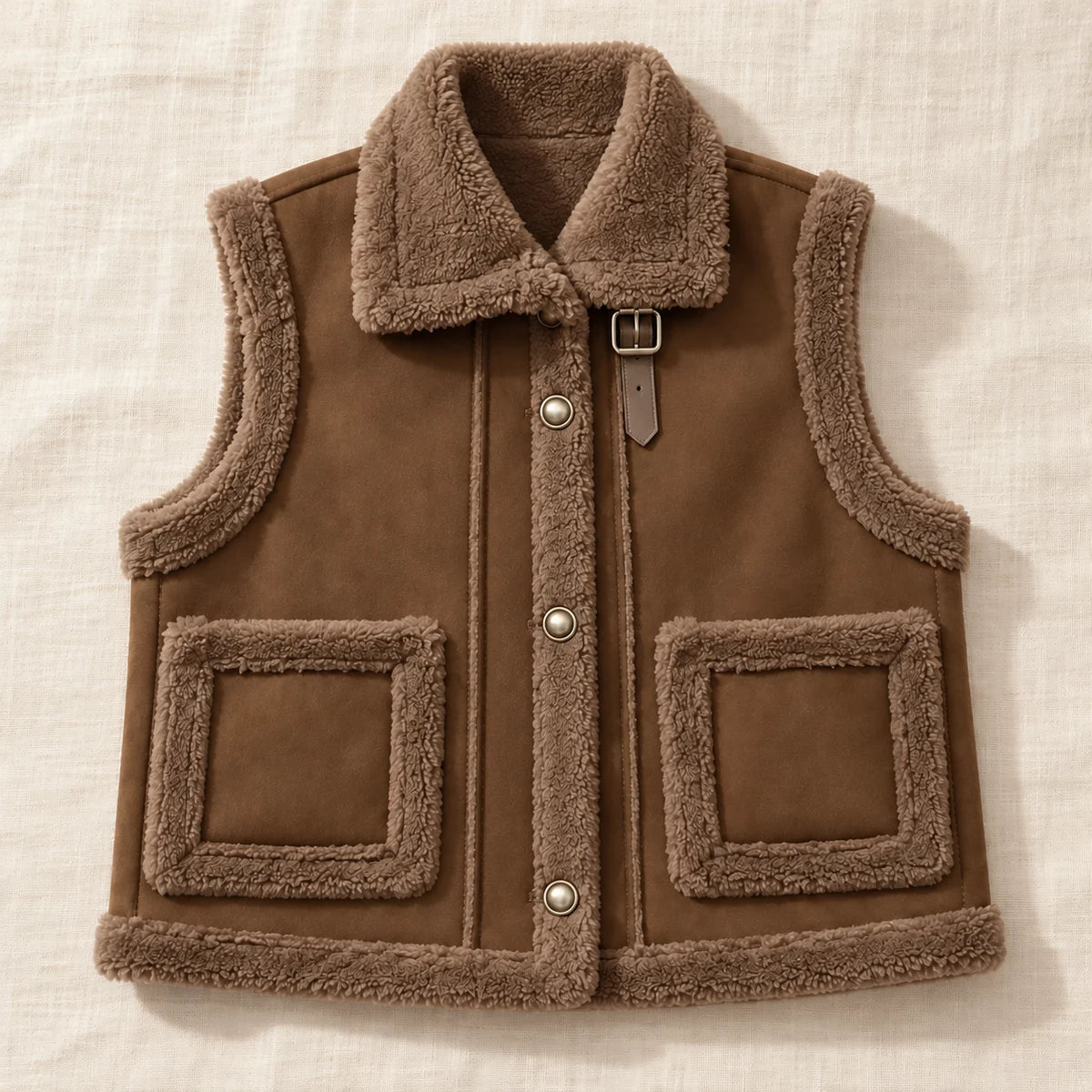 Fleece Vest | Amelie Brown flatlay