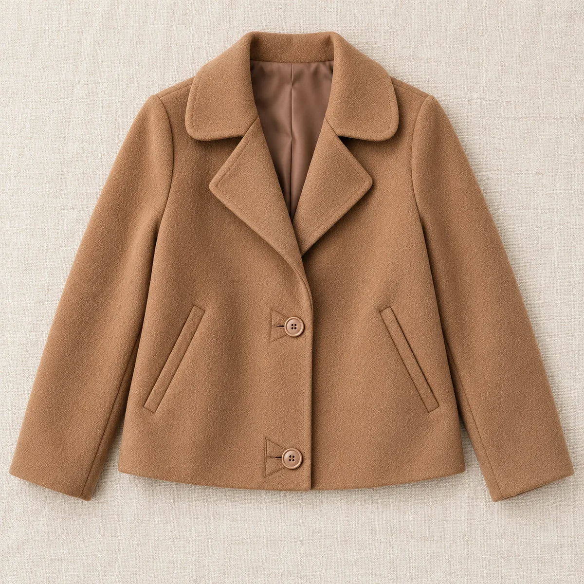 Genevieve Jacket Brown flatlay