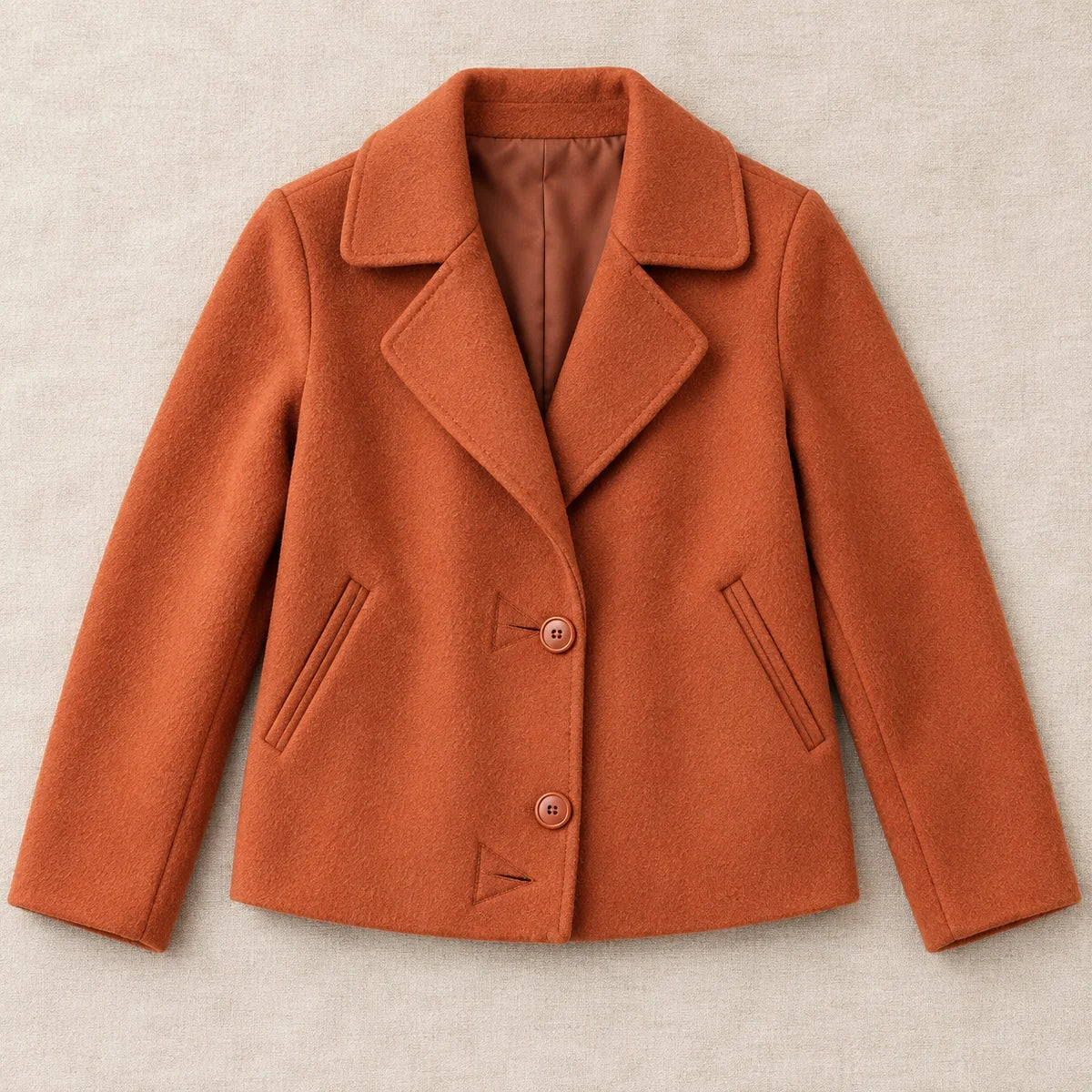 Genevieve Jacket Orange flatlay