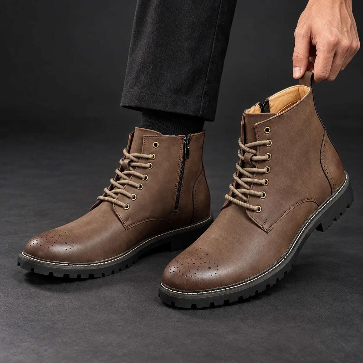 Genuine Leather Boots | Jareth Brown model handheld
