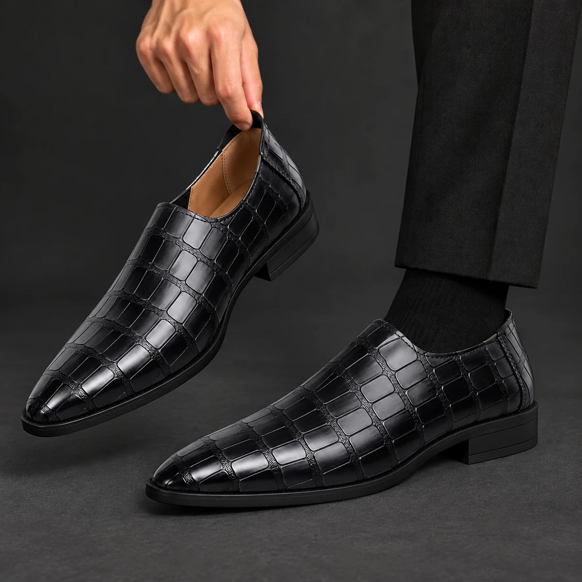 Genuine Leather Loafers | Ansel Black model