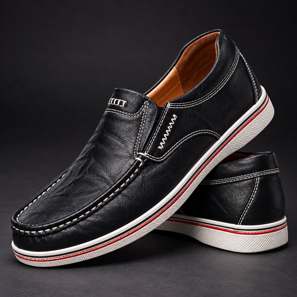 Genuine Leather Loafers Salvatore Black
