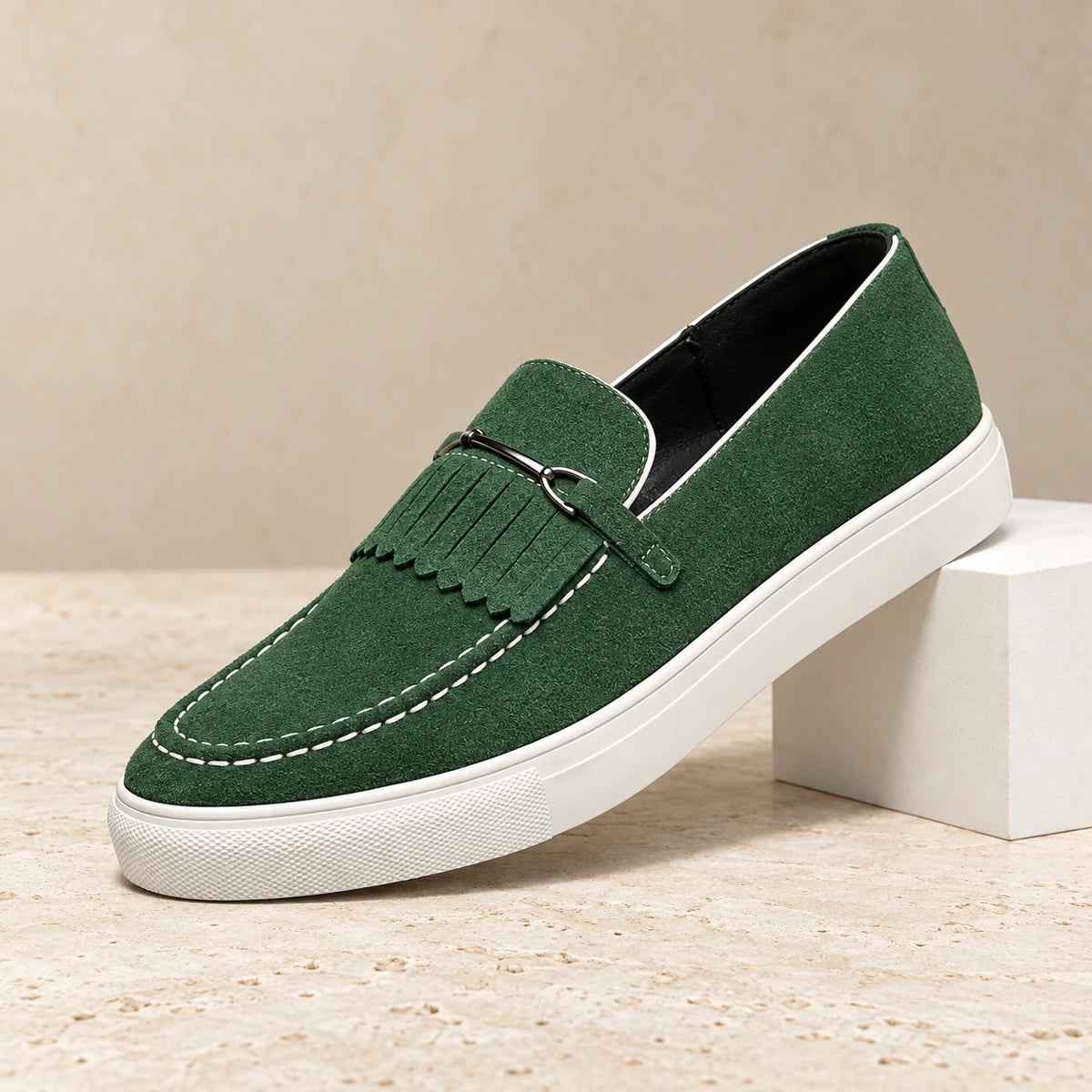 Genuine Suede Loafers | Henrik Green secondary