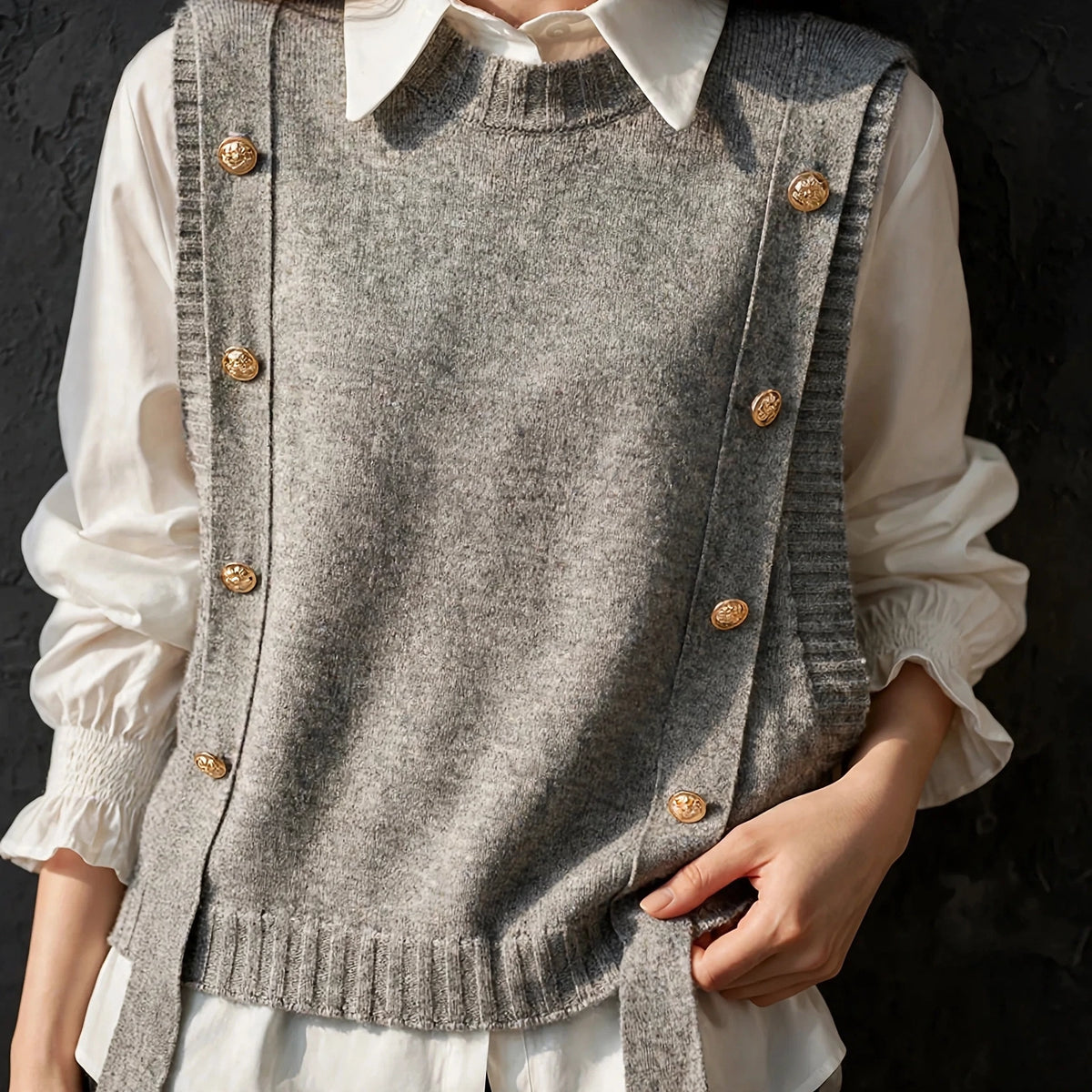 Sloane Button Knit Vest