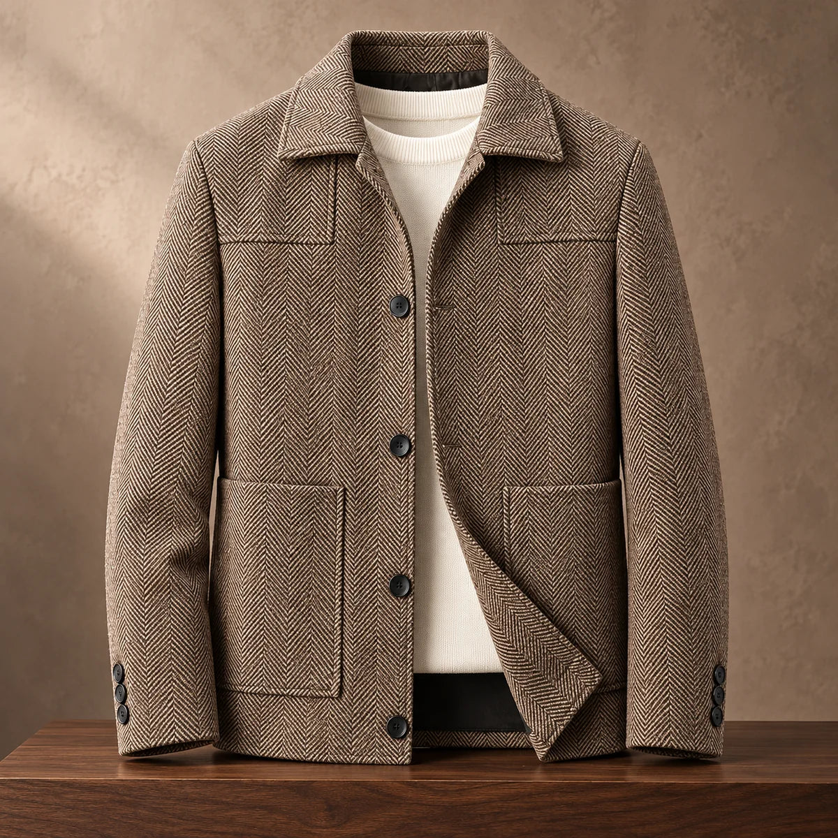 Herringbone Jacket | Niall Brown sculpted front