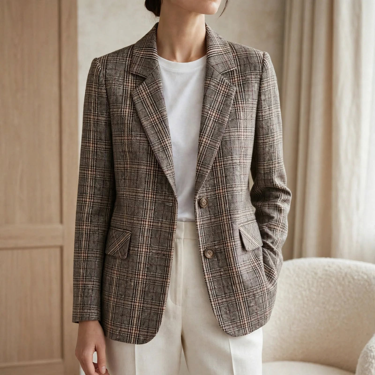 Meredith Plaid Blazer Jacket