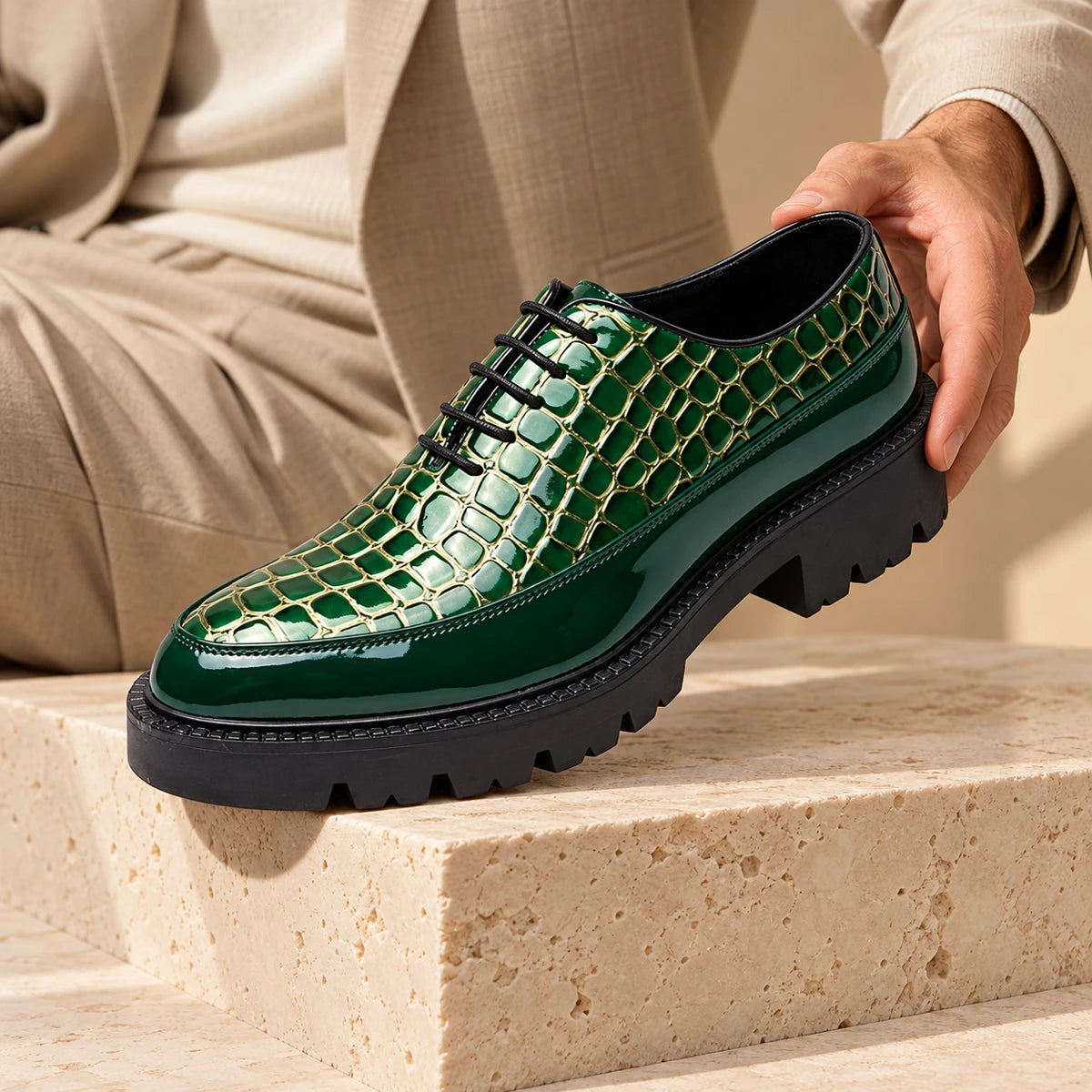 Kent Shoes Green handheld