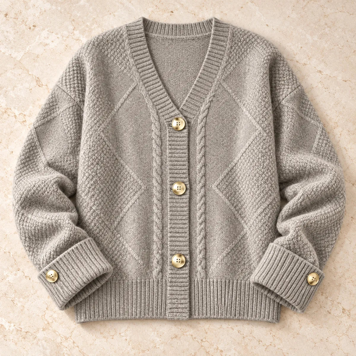 Knit Cardigan Beatrice Gray flatlay