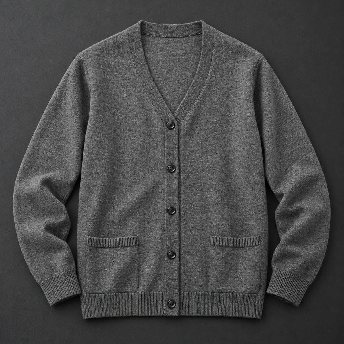 Knit Cardigan | Desmond Dark Gray flatlay