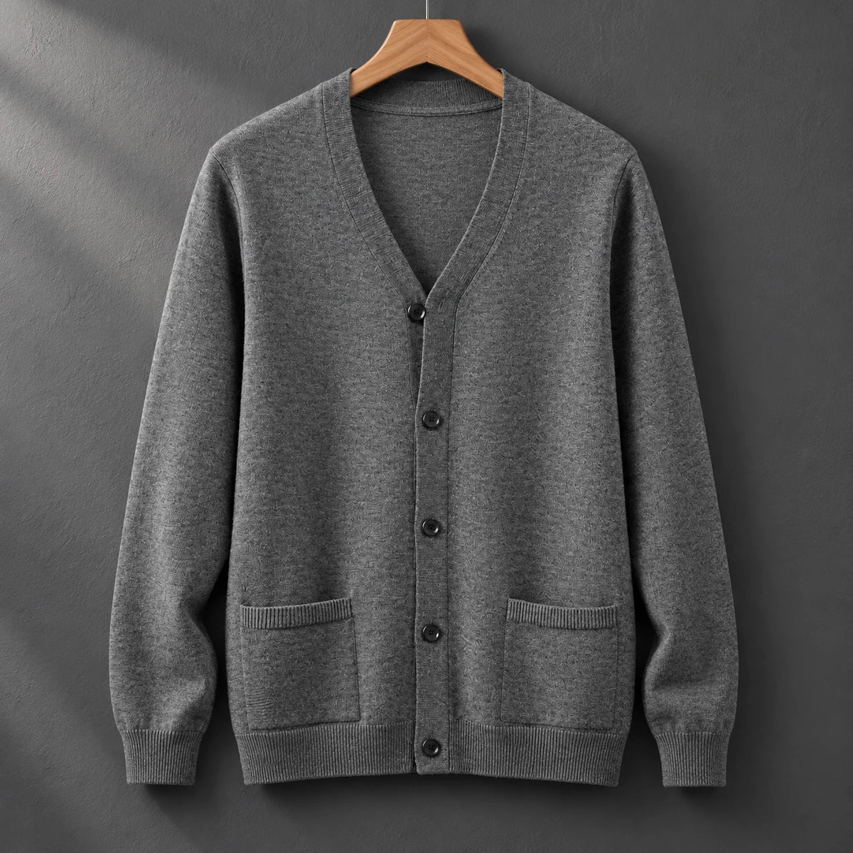Knit Cardigan | Desmond Dark Gray hanger