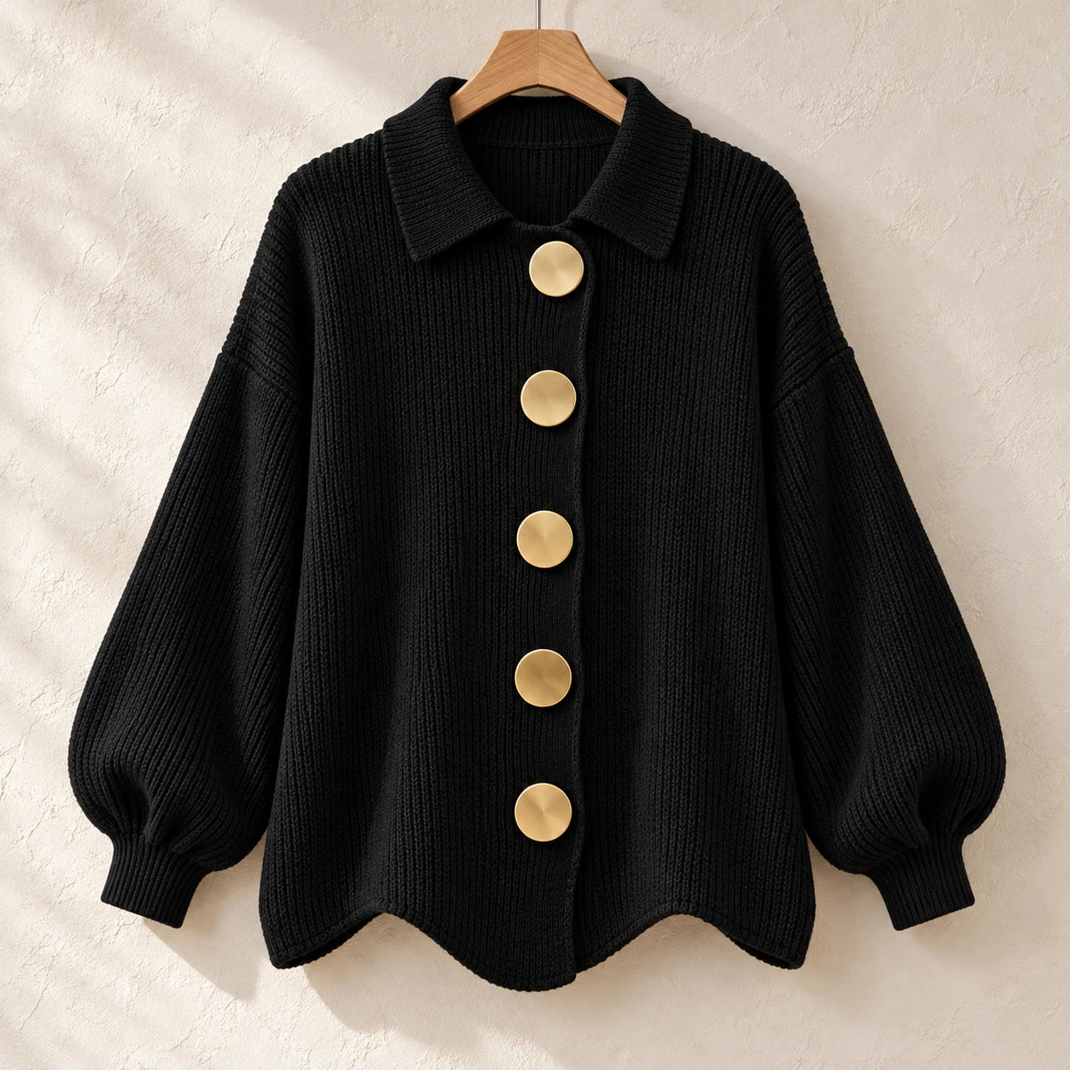 Knit Cardigan | Evangeline Black hanger
