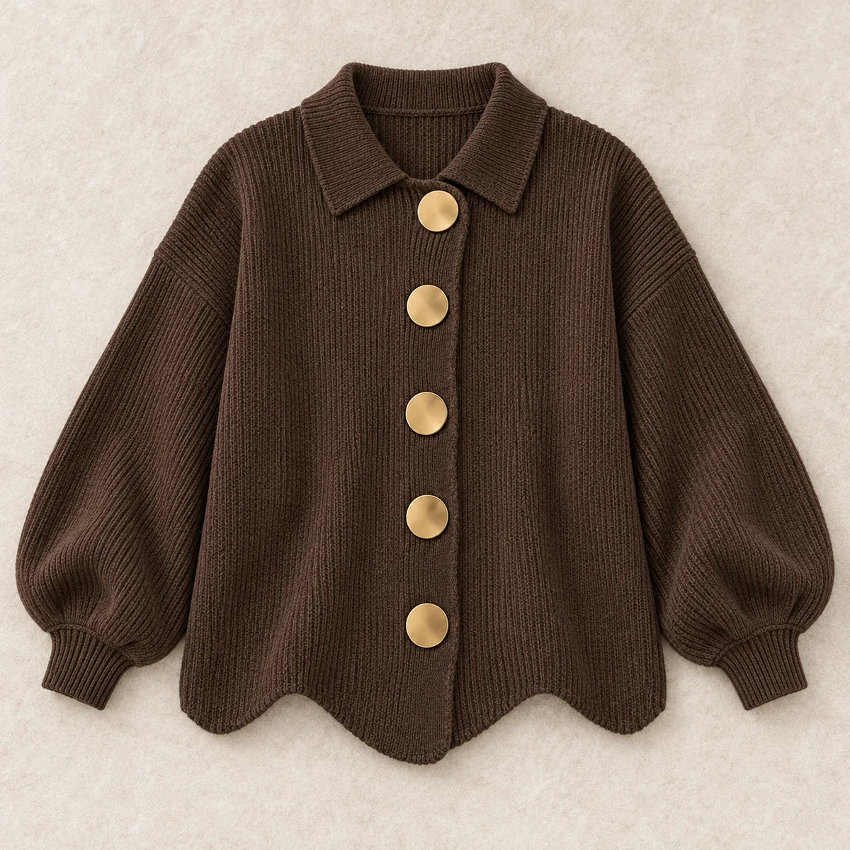 Knit Cardigan | Evangeline Brown flatlay