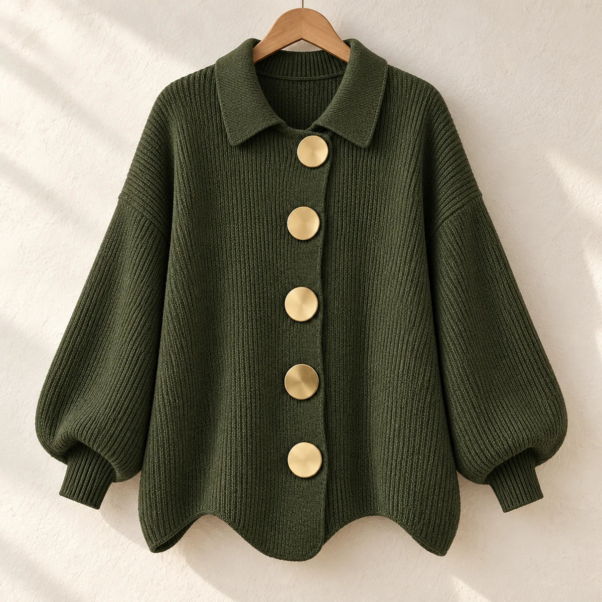 Knit Cardigan | Evangeline Green hanger